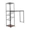 Flash Furniture Jura Metal Bar and Wine Table w/2 Slanted Shelves for Bottle Storage and Hanging Glass, Black Frame NAN-F-HY-B23102-BLKWLN-GG - alternate 8
